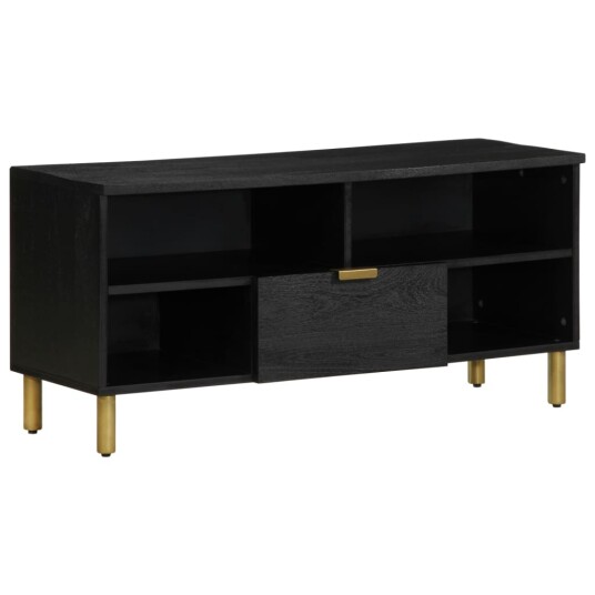 TV benk svart 100x33x46 cm konstruert tre