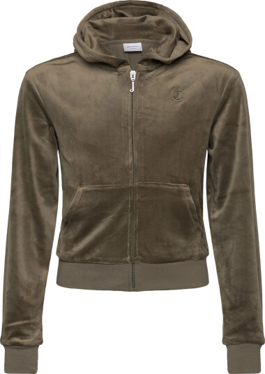 Juicy Couture Tonal Zip Through Hoodie - Brown - 164