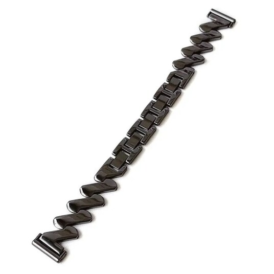 INCOVER Universell 20 mm Bølget Metall Smartklokkerem - Svart