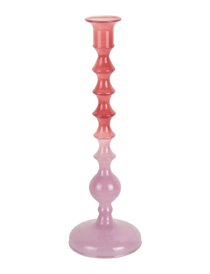 present time Candle Holder Grato Mecer Large - Pink - H 28CM present time Candle Holder Grato Mecer Large - Pink - H 28CM