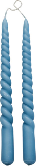 Lene Bjerre Twisted vridde lys 25 cm 2 pakning F. Blue
