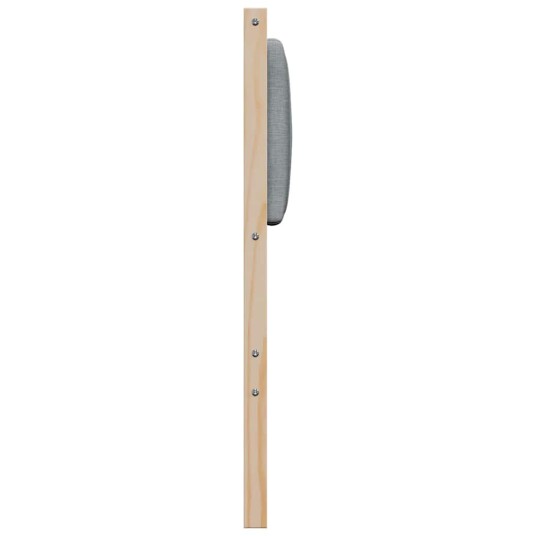 Polstret sengegavl med hodegjerde Brun 160 cm Massiv furu