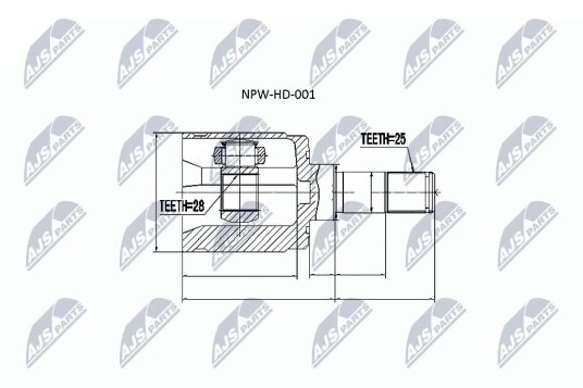 Nty Drivknute drivaksel NTY NPW HD 001