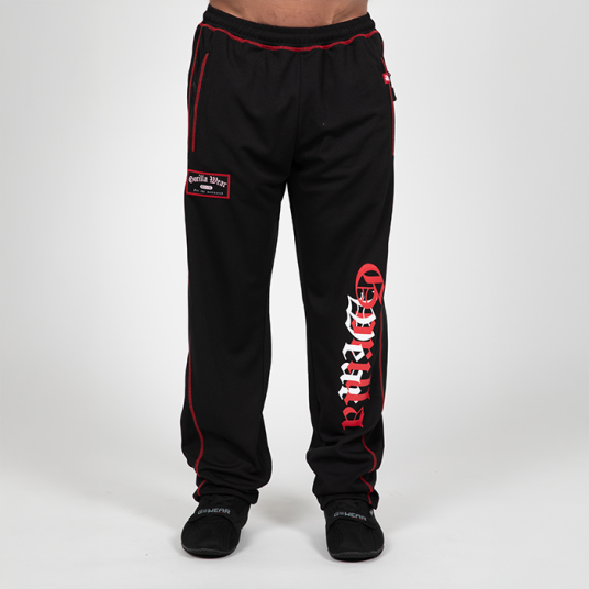Gorilla Wear Marlow Mesh Treningsbukse Svart Rød Small/Medium