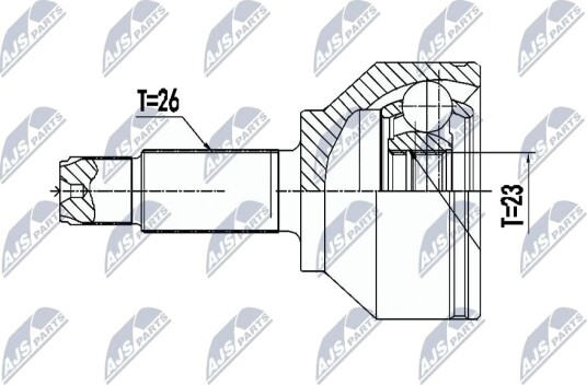 Nty Drivknute drivaksel NTY NPZ BM 023