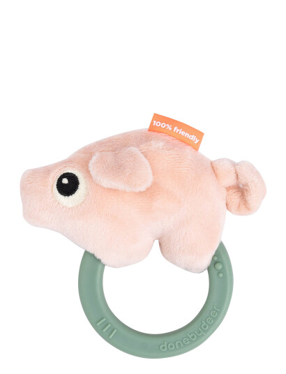 Done by Deer Sensory Rattle W/Teether Pigee Colour Mix - Pink - 12X 21X 4CM Done by Deer Sensory Rattle W/Teether Pigee Colour Mix - Pink - 12X 21X 4CM