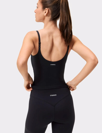 STRONGER The Signature One Strap Tank Top Black L STRONGER The Signature One Strap Tank Top Black L