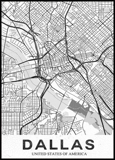 Dallas White Plakat Plakat / 70x100cm
