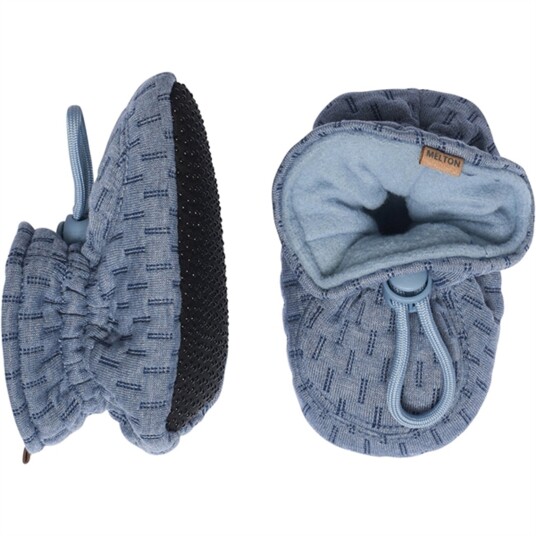 MELTON Tekstil Tøfler Structure Blue Denim 20-21