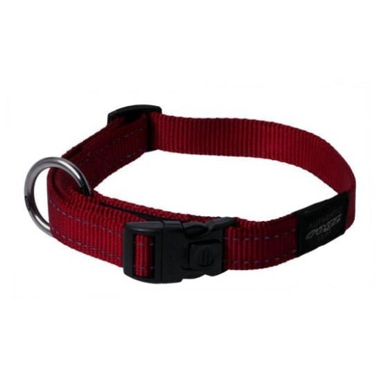 Rogz Classic Halsbånd (flere farger) Rød M-16MM 26-40CM