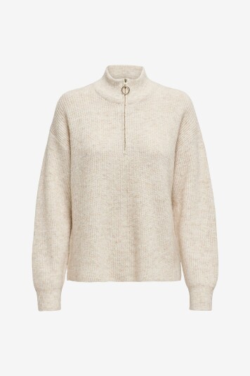 Only - Pullover onlTokyo Solid L/S Zip - Grå