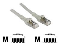 BTR IT CONNECT - Koblingskabel - RJ-45 (hann) til RJ-45 (hann) - 1 m - skjermet - CAT 6a - halogenfri - grå