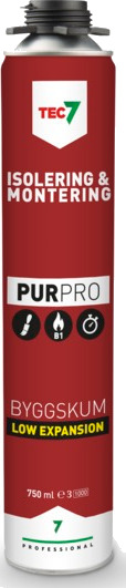 Tec7 Byggskum Pur Pro 750 ml Tec7 Byggskum Pur Pro 750 ml