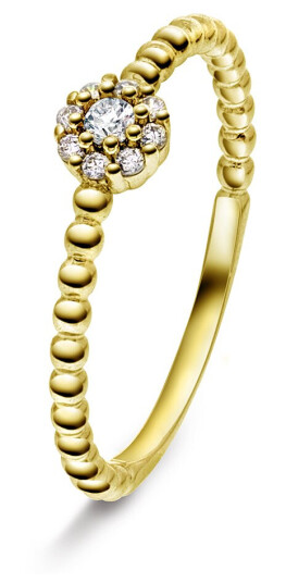 Pan Jewelry, Ring i 925 forgylt sølv med zirkonia