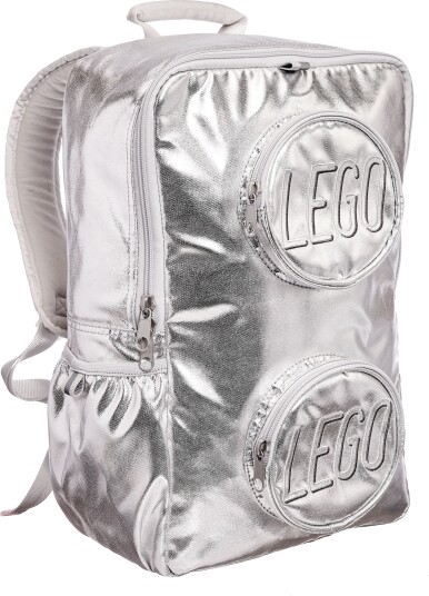 Lego Klosseformet Ryggsekk I Sølvfarget Metallic