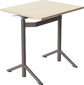Elevbord Atlas 1132 700X600mm Lyddæmpende Eg Højtrykslaminat Gråt Stel Elevbord Atlas 1132 700X600mm Lyddæmpende Eg Højtrykslaminat Gråt Stel