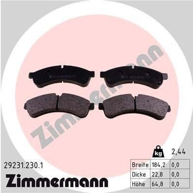 Bremseklosser ZIMMERMANN 29231.230.1