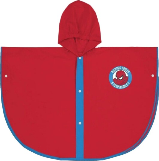 Spider Man Vanntett Poncho for Barn 3 4 År Rød