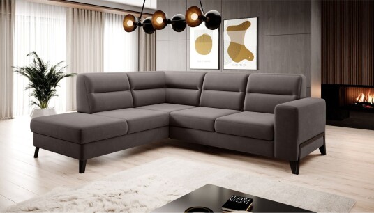 Anglika Sofa m. Sjeselong 4 seters   Beige
