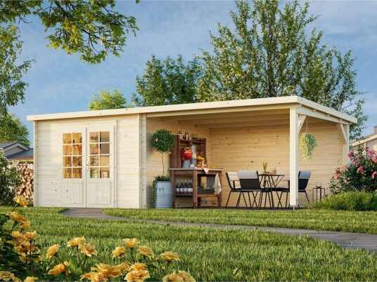 Palmako Hagestue ella 8,7+10,0 19,5 m2 inkl overbygd terrasse