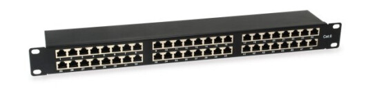 Equip 326449 Rj-45 Cat6 Sort Rackmontering 1U Rohs