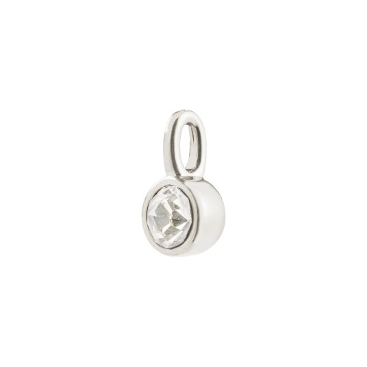 Pilgrim CHARM mini krystallanheng sølvbelagt