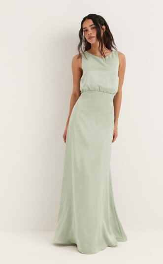 Moa Mattsson X Bubbleroom Tie Back Shawl Satin Dress Moa Mattsson X Bubbleroom Tie Back Shawl Satin Dress