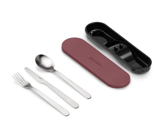 Guzzini On The Go Reisebestikk Dark Mauve Red Guzzini On The Go Reisebestikk Dark Mauve Red
