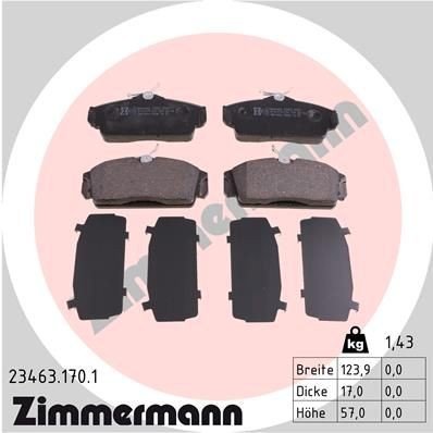 Bremseklosser ZIMMERMANN 23463.170.1