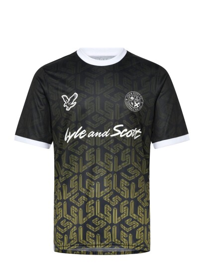 Lyle & Scott Ombre Emblem Football Shirt Black M Lyle & Scott Ombre Emblem Football Shirt Black M