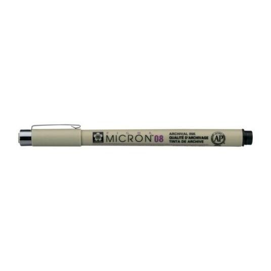Filtpenn Sakura Pigma Micron 08 sort