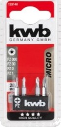 Kwb 128140, 4 Stykker, Pozidriv, Pz 0, Pz 1, 28 Mm Kwb 128140, 4 Stykker, Pozidriv, Pz 0, Pz 1, 28 Mm