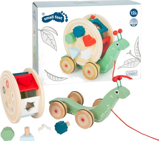 Small Foot Draleke Snegle med Sorteringsspill - Multifunksjonell Treleke