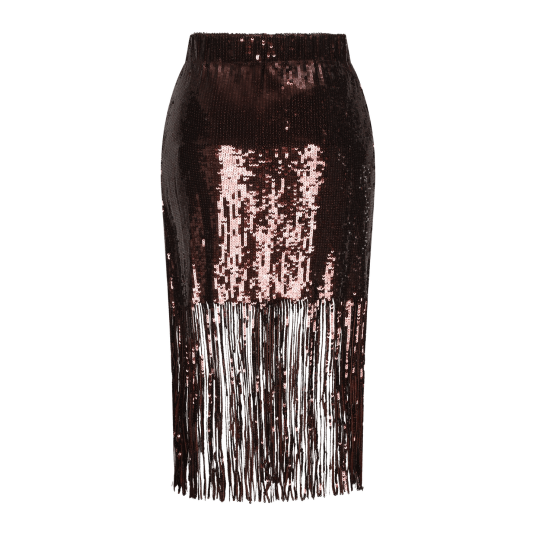 Dixi Skirt Black Coffee M Party sequins midi skirt