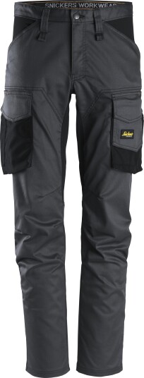 Snickers Workwear 6803 AllroundWork Servicebukse stretch, stålgrå/svart Stålgrå/Svart, Klær