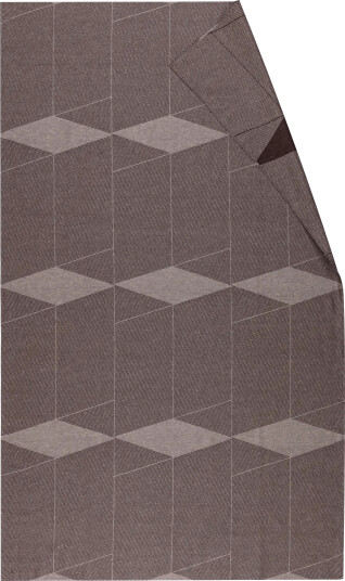 NJRD Geometric duk 147 x 250 cm Brun hvit NJRD Geometric duk 147 x 250 cm Brun hvit