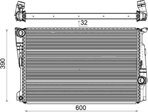 Radiator, motorkjøling MAHLE CR 877 000P