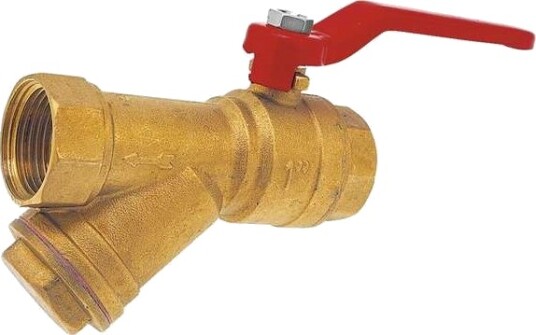 Ferro Kuleventil Vann Med Skråfilter 1/2" Kzf1