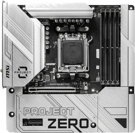 MSI B650M PROJECT ZERO MicroATX Hovedkort med AMD AM5 og DDR5 MSI B650M PROJECT ZERO MicroATX Hovedkort med AMD AM5 og DDR5