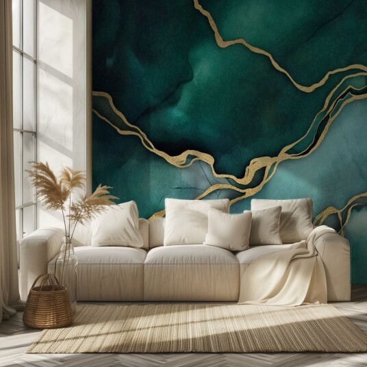 Tapet   Smaragd Marmor Design