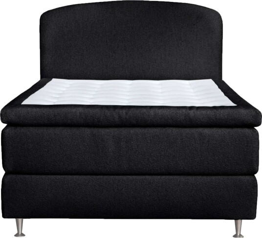 Oslo Lyx Sengpakke Kontinentalseng 140x200 cm Curved Sengegavl Svart