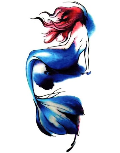 Lost Mermaid Fake Tattoo