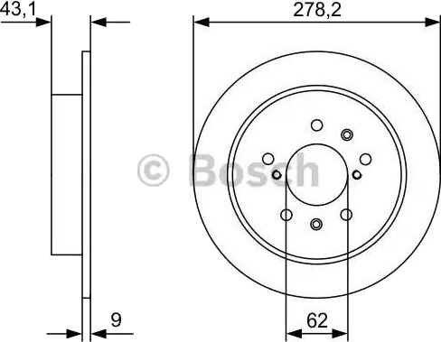 Bremseskive BOSCH 0 986 479 D34 Bremseskive BOSCH 0 986 479 D34