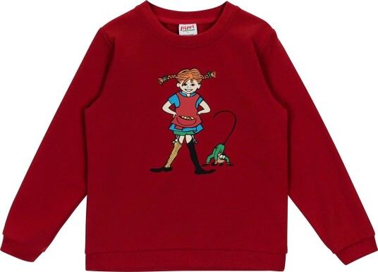 Pippi Langstrømpe Pippi Collegetröja Red 86 Pippi Langstrømpe Pippi Collegetröja Red 86