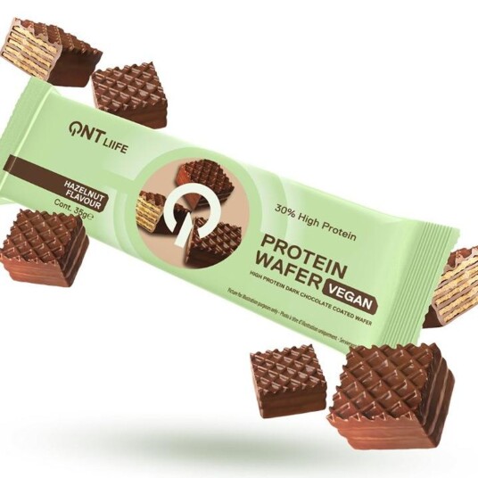 QNT Vegan Protein Wafer Bar 12x35g Hazelnut Cream QNT Vegan Protein Wafer Bar 12x35g Hazelnut Cream