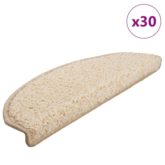 Trappematter 30 stk kremhvit 65x21x4 cm 8721288459350