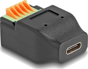 Delock Usb-Adapter 5-Pins Terminalblokk Til Usb-C Hunn Usb 2.0 Svart