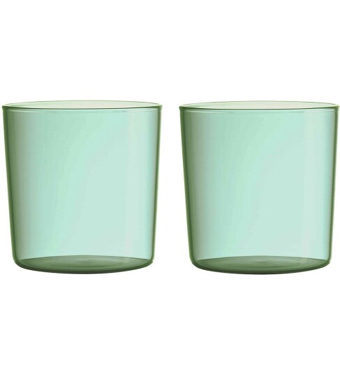 Design Letters Kids Eco drikkeglass 2-pakning Green Design Letters Kids Eco drikkeglass 2-pakning Green
