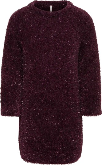 Kids Only Kmgpiumo Glitter Ls Dress Knt   WINETASTING   92