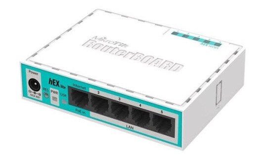 MikroTik RB750 Router 4-Port Hvit uten Trådløs Nettverk